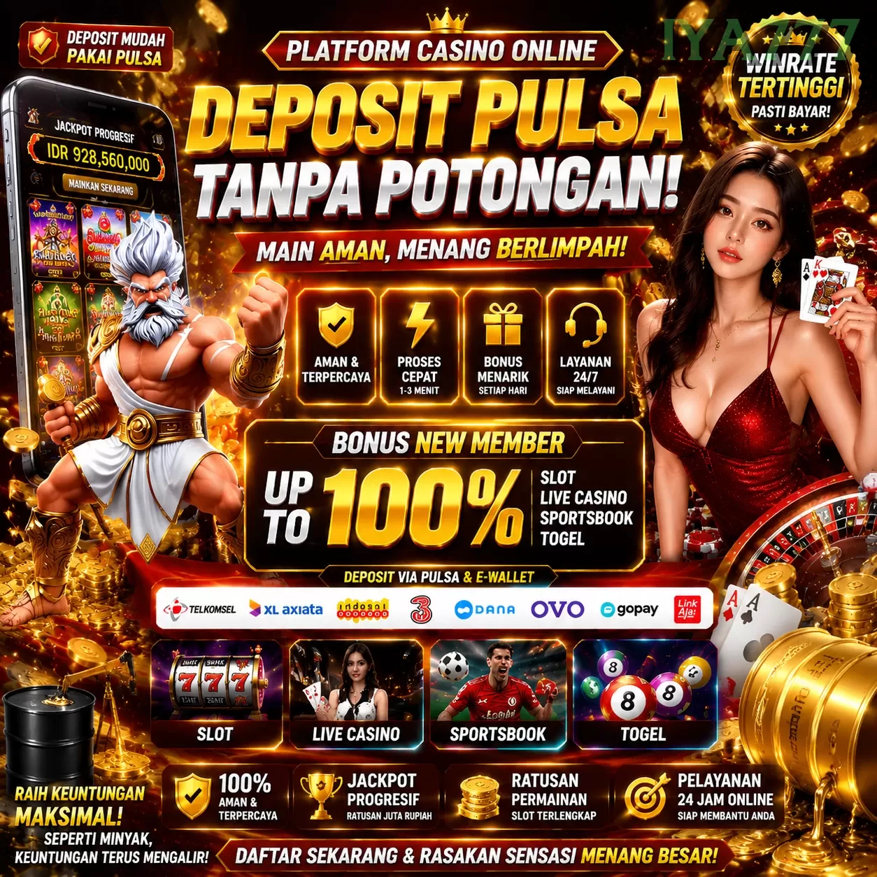 Main iya777omg138q Menang Jackpot Besar
